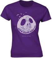 The Nightmare Before Christmas Dames Tshirt -M- Seriously Spooky Paars