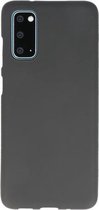 Bestcases Color Telefoonhoesje - Backcover Hoesje - Siliconen Case Back Cover voor Samsung Galaxy S20 - Zwart