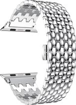 Metaal Scales schakel bandje zilver geschikt voor Apple Watch 42mm en 44mm