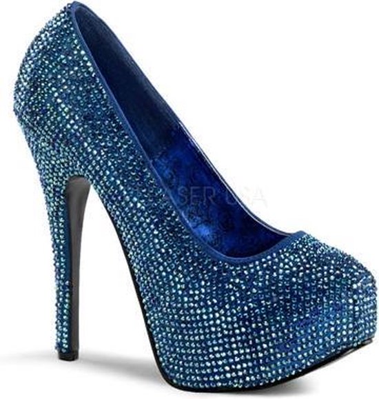 Strass Bleu Satin-Irid - (EU 38 = US 8) - Bordello