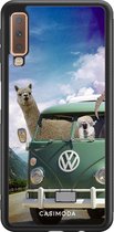 Samsung A7 2018 hoesje - Lama adventure | Samsung Galaxy A7 (2018) case | Hardcase backcover zwart