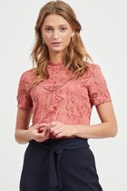 Vistasia S/s Lace Top - Fav 14052322 Dusty Cedar