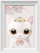 Artstudioclub®  Schilderen op nummer volwassenen 40x50cm volwassenen Kitten met kroon