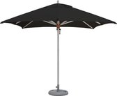 Tradewinds Aluzone Parasol (aluminium) - vierkant 2,8m X 2,8m -  grote parasol  - Zwart