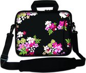 Sleevy 15,6 laptoptas gekleurde bloemen