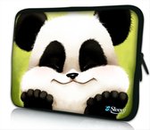 Sleevy 17.3 laptophoes schattig pandabeertje - laptop sleeve - laptopcover - Sleevy Collectie 250+ designs