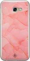 Samsung A5 2017 hoesje siliconen - Marmer roze | Samsung Galaxy A5 2017 case | Roze | TPU backcover transparant