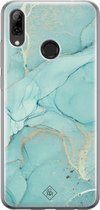 Huawei P Smart 2019 hoesje siliconen - Marmer mint groen | Huawei P Smart (2019) case | mint | TPU backcover transparant