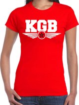 KGB agente verkleed shirt rood voor dames - geheim agent - verkleed kostuum / verkleedkleding XXL