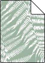 Proefstaal ESTAhome behangpapier varens mintgroen - 138998 - 26,5 x 21 cm