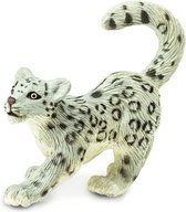 Safari Wilde Dieren Sneeuwluipaard Welp Junior 5,5 Cm Grijs/wit