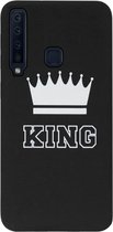 ADEL Siliconen Back Cover Softcase Hoesje Geschikt voor Samsung Galaxy A9 (2018) - King Zwart