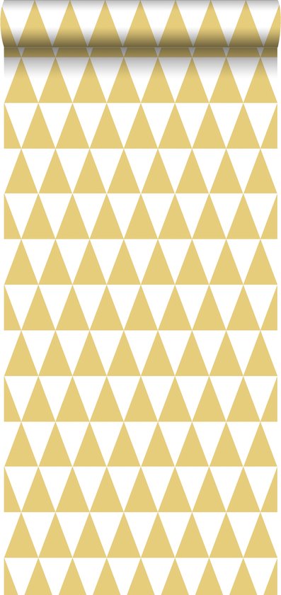 ESTAhome behangpapier grafische driehoeken okergeel - 128863