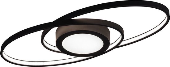 LED Plafondlamp - Trion Galon - 27W - Warm Wit 3000K - Dimbaar - Rond - Mat Antraciet - Aluminium