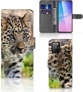 GSM Hoesje Geschikt voor Samsung S10 Lite Beschermhoesje met foto Baby Luipaard