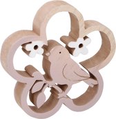 Arti Casa Decoratie-ornament Vogel 12 Cm Hout Blank