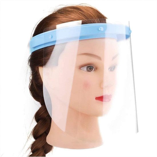 Zwart Verstelbare Gezichtscherm - Gelaatscherm - Spatsmasker - bescherming - FACE SHIELD - Beschermkap voor gezicht