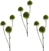 6x stuks kunstbloemen anjer takken 58 cm groen - kunsttakken/kunstplanten