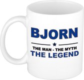 Bjorn The man, The myth the legend cadeau koffie mok / thee beker 300 ml