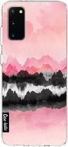 Casetastic Samsung Galaxy S20 4G/5G Hoesje - Softcover Hoesje met Design - Pink Mountains Print