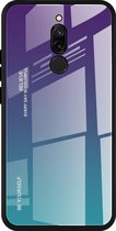 Voor Geschikt voor Xiaomi Redmi 8 glazen behuizing met kleurverloop (paars)