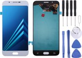 Oled-materiaal LCD-scherm en digitizer volledige montage voor Galaxy A8 (wit)