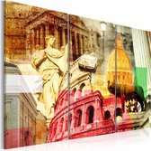 Schilderijen Op Canvas - Schilderij - Charming Rome - triptych 120x80 - Artgeist Schilderij