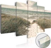 Schilderijen Op Canvas - Afbeelding op acrylglas - Quiet Beach [Glass] 200x100 - Artgeist Schilderij