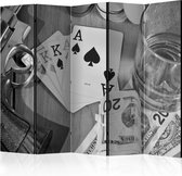 Kamerscherm - Scheidingswand - Vouwscherm - Cards: black and white II [Room Dividers] 225x172 - Artgeist Vouwscherm