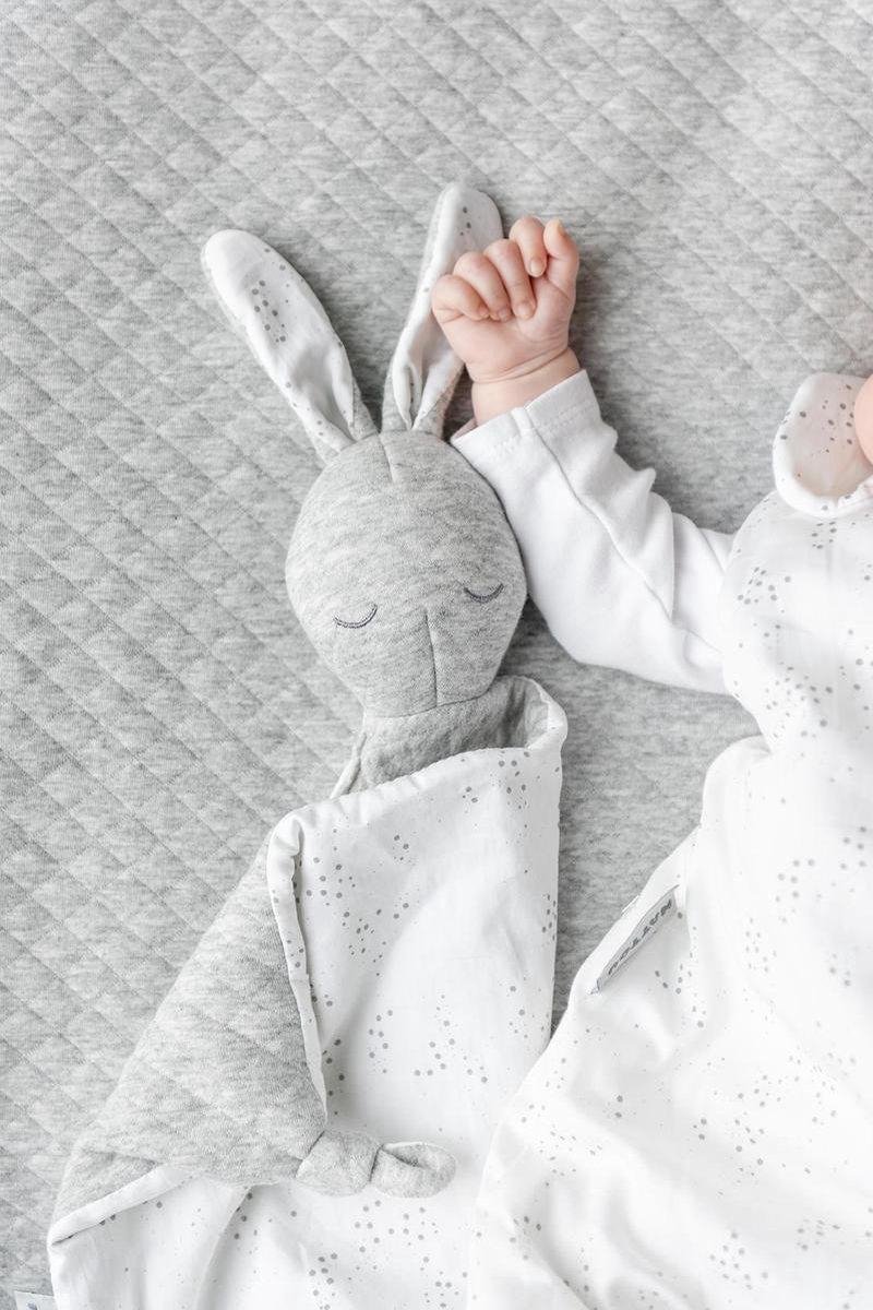 doudou Nattou Lapin Gris 100% coton Pure Plat