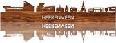Skyline Heerenveen Palissander hout - 100 cm - Woondecoratie - Wanddecoratie - Meer steden beschikbaar - Woonkamer idee - City Art - Steden kunst - Cadeau voor hem - Cadeau voor haar - Jubileum - Trouwerij - WoodWideCities