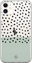 iPhone 11 transparant hoesje - Blue spots | Apple iPhone 11 case | TPU backcover transparant