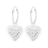 Joy|S - Hart bedel oorbellen Sterling zilver