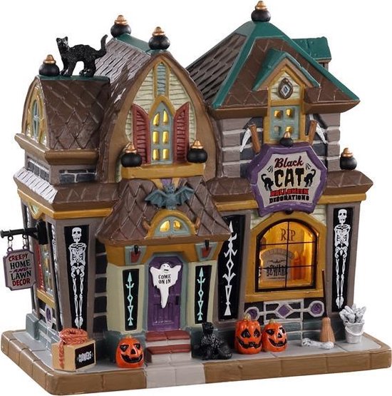 Spooky Town - Black Cat Halloween Decor