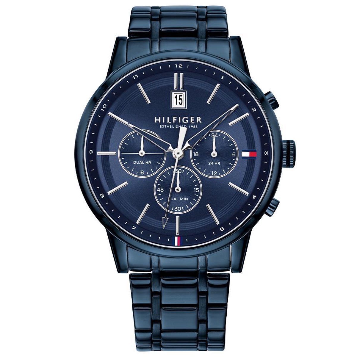 Tommy Hilfiger 1791694 - Horloge - RVS - Blauw - 44 mm