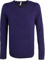 Kariban Heren Pullover V-hals 100% Katoen Blauw