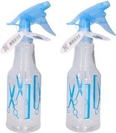 2x Waterverstuivers/spuitflessen 500 ml blauw - Plantenspuiten - Kappersspuiten