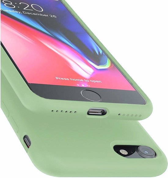 Silicone case geschikt voor Apple iPhone 7 / 8 - lichtgroen - Merkloos