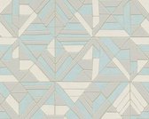 RETRO MOZAIEK BEHANG - Zilver Blauw Grijs - AS Creation Pop Style
