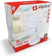 Alpina Tafelventilator – Ø 30 cm – 38 Watt – 3 Ventilatiesnelheden - Wit