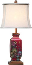 Fine Asianliving Chinese Tafellamp Porselein Handgeschilderde Landschap D30xH61cm