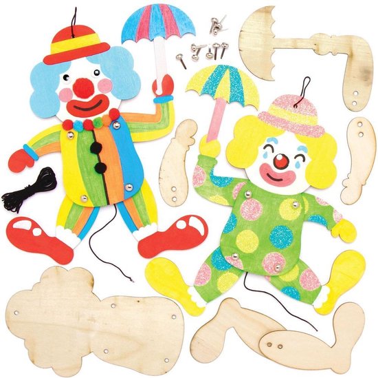 Lot De Petites Quilles En Bois Anciennes - Clowns Pour Poupées Enfants
