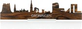 Standing Skyline Groningen Notenhout - 60 cm - Woondecoratie design - Decoratie om neer te zetten en om op te hangen - Meer steden beschikbaar - Cadeau voor hem - Cadeau voor haar - Jubileum - Verjaardag - Housewarming - Interieur - WoodWideCities