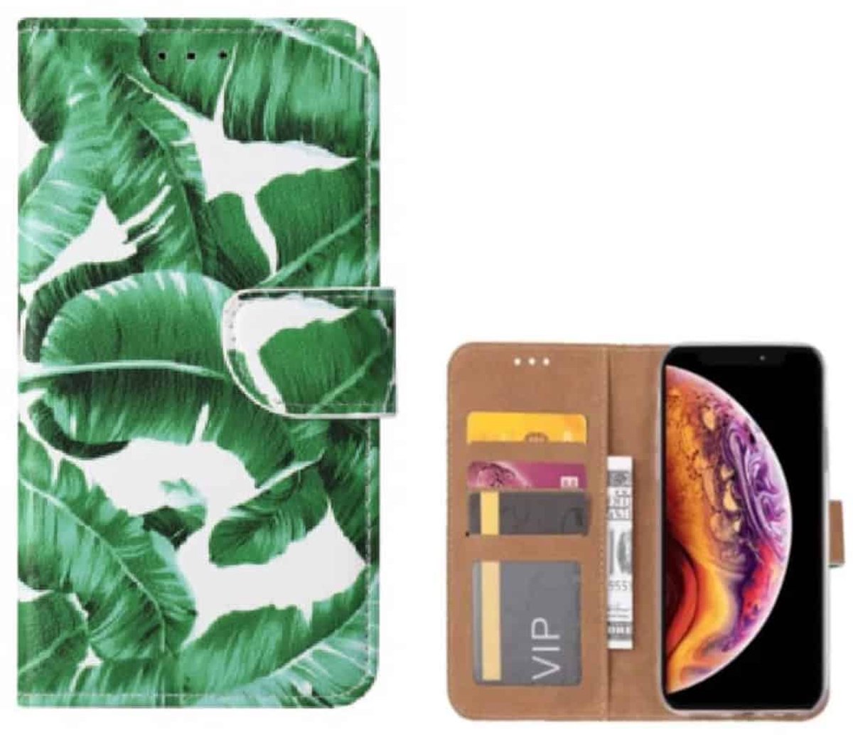 FONU Boekmodel Hoesje Bladeren iPhone XR