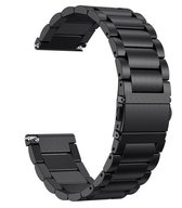 Metaal schakel bandje Zwart geschikt voor Fitbit Versa (Lite)