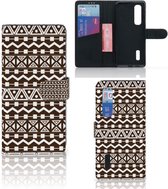 Bookcase OPPO Find X2 Pro Hoesje Aztec Brown