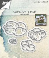 Joy!Crafts • snijstencil sketch art wolken