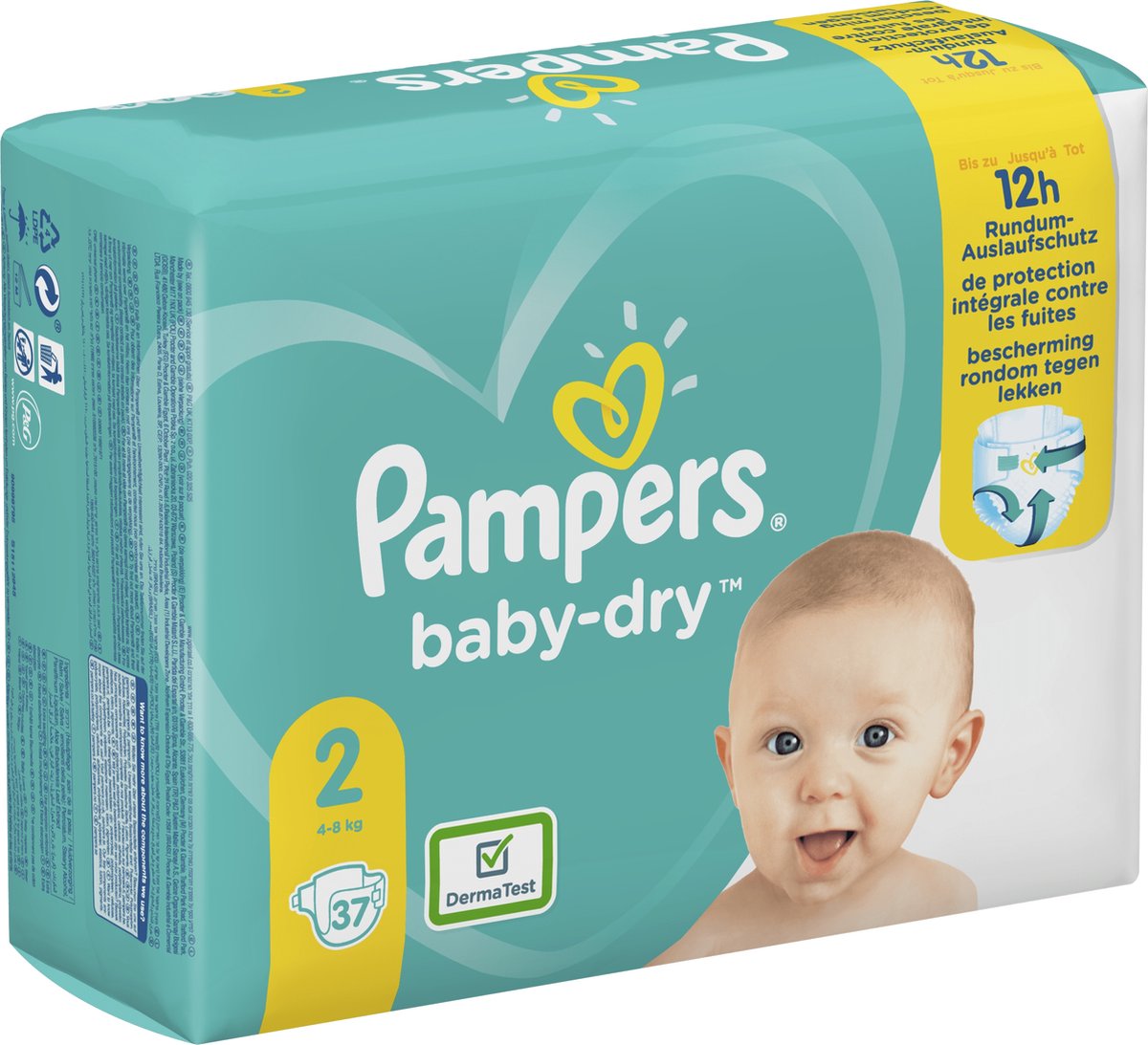 Pampers Baby Dry taille 2 mini (3-6kg) 37 pièces | bol