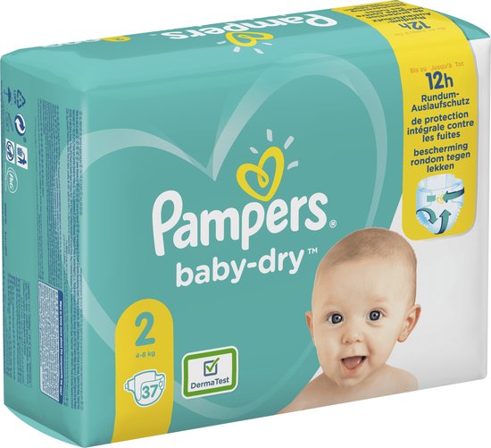 Bedenken Elektrisch Politiek Pampers Baby Dry Maat 2 - 37 Luiers | bol.com