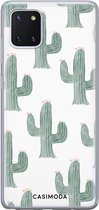 Samsung Note 10 Lite hoesje siliconen - Cactus print | Samsung Galaxy Note 10 Lite case | mint | TPU backcover transparant
